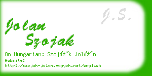 jolan szojak business card